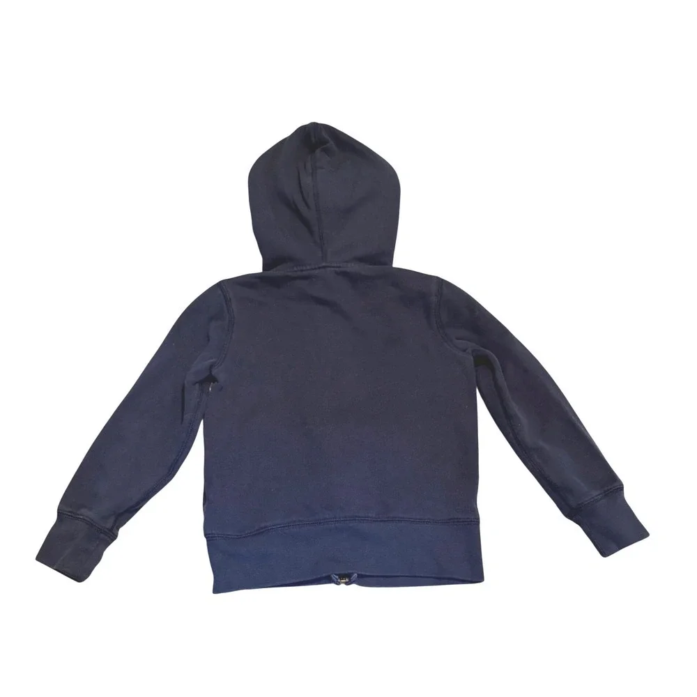 Polo Ralph Lauren Zip Hoodie Kids Size S 7 Fleece Sweatshirt Navy Blue Pony Girl